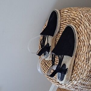 Toni Pons Womens Nuria Black Suede Espadrille Slingback‎ Sandals Sz. 9